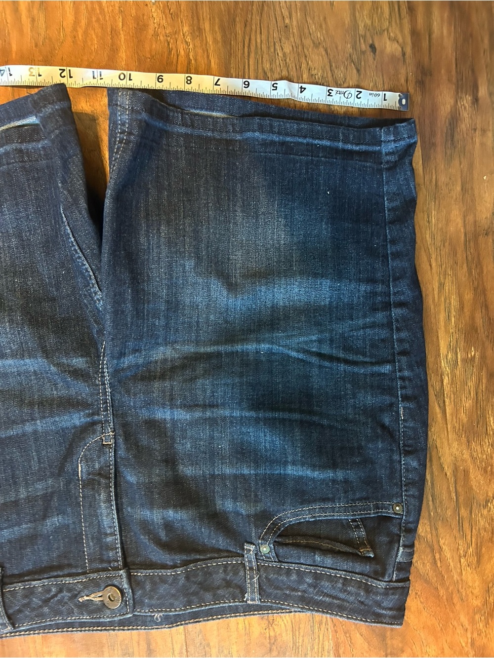 Dark Washed Denim Shorts With Pockets Jean Summer Coast Casual Resort Cruise - Picture 6 of 10